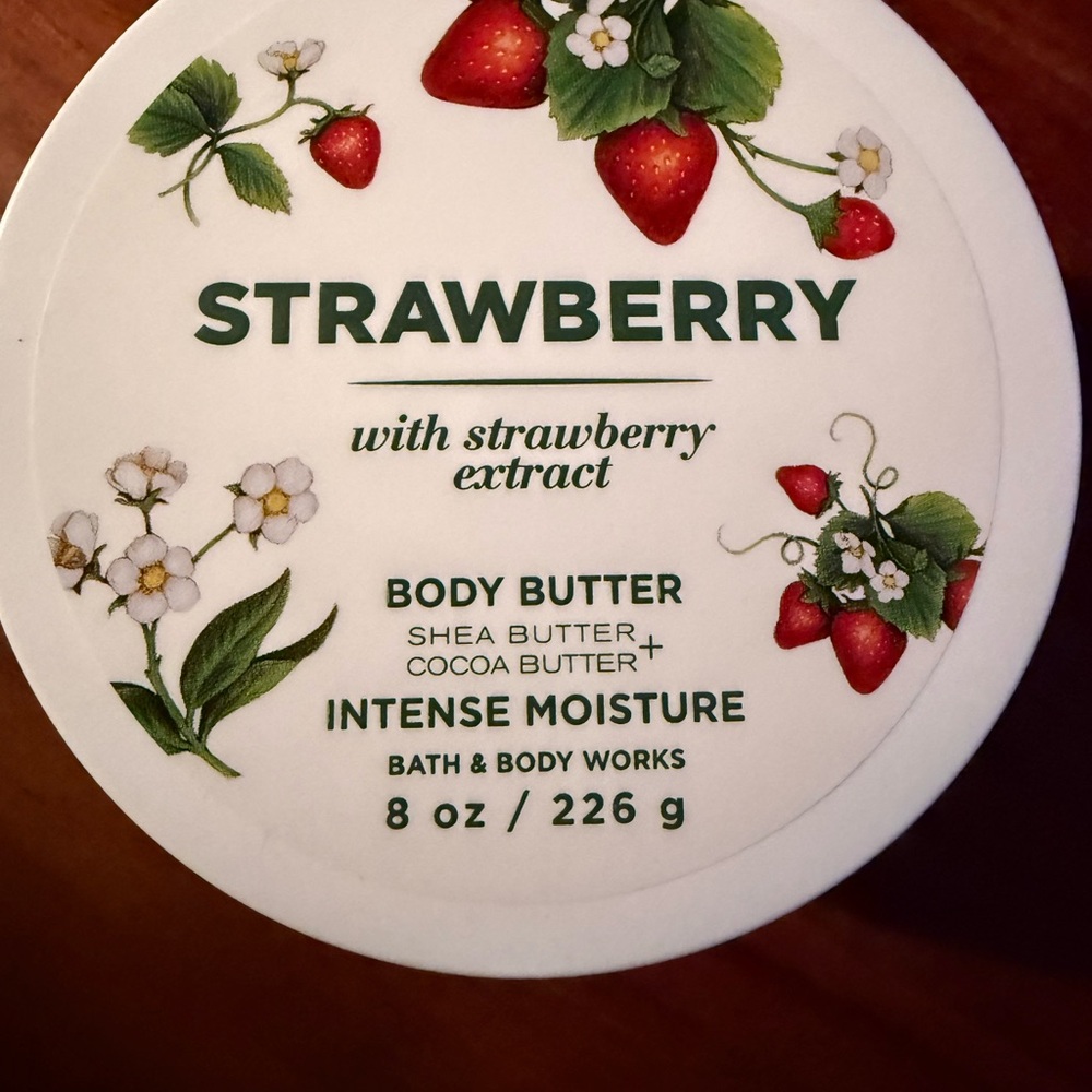Bath & Body Works Strawberry Body Butter with Shea and Cocoa
